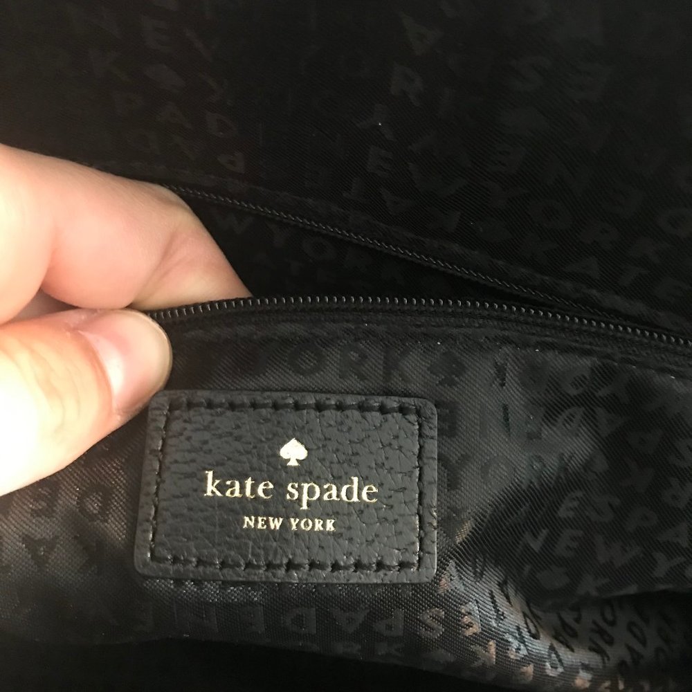 Kate Spade Black Leather Handbag+Crossbody Purse - Picture 6 of 8